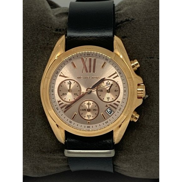 Michael Kors MK6066 Women\'s Leather Analog Rose Di main image 11